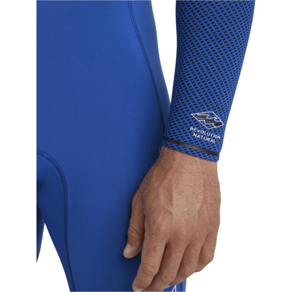 2025 Billabong Da Uomo Revolution Natural 4/3mm Chest Zip Muta 24AW193512 - Dark Cobalt